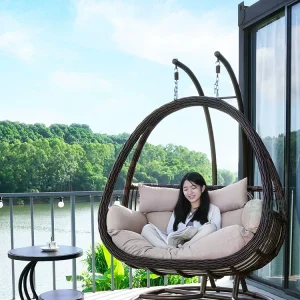 Ghế treo đôi ban công ghế nôi ánh sáng sang trọng giỏ treo ghế xích đu trong nhà gia đình giỏ treo ghế mây