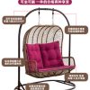 Ghế treo đôi Ghế xích đu trong nhà Ghế xích đu Ban công Ghế nôi lưới Ghế võng màu đỏ Hộ gia đình Lười treo Giỏ Ghế đan