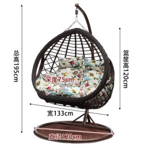 Ghế treo Ghế Wicker Ban công Giỏ Treo Trong nhà Xích đu Chim Yến Ghế Chlorophytum Ghế Võng Lưới Ghế nôi Vườn Mẫu 13