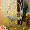 Ghế treo màu đỏ ròng ghế treo giỏ mây liễu ghế xích đu phòng ngủ cô gái độc thân trong nhà ban công treo phong lan ghế võng nôi ghế nôi