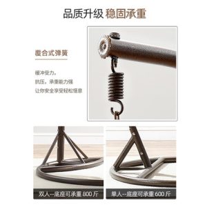 Ghế treo ngoài trời xích đu ban công ngoài trời giỏ treo giỏ liễu gai trong nhà lười biếng nhà võng lưới tổ chim màu đỏ Ghế nôi - Hình 5