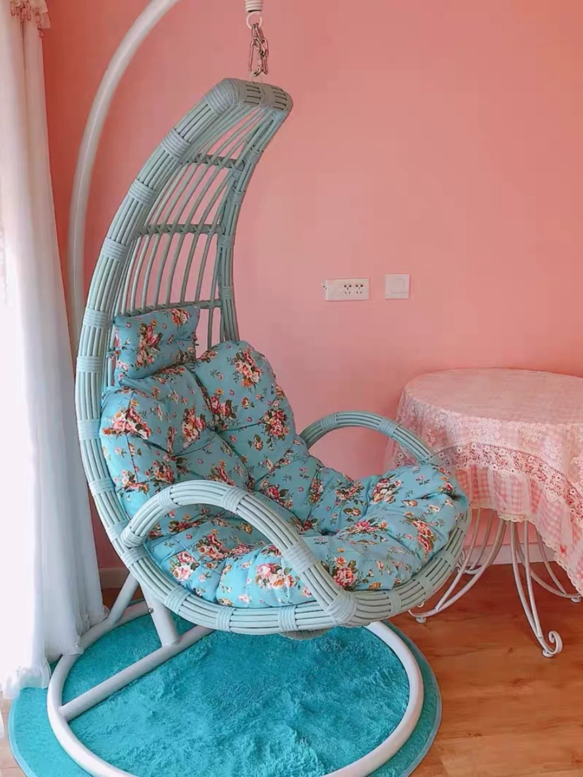 Ghế treo người lớn ghế mây giỏ treo ghế bập bênh đơn và đôi ngoài trời trong nhà cho trẻ em - Hình 5 Ghế treo người lớn ghế mây giỏ treo ghế bập bênh đơn và đôi ngoài trời trong nhà cho trẻ em - Hình 5