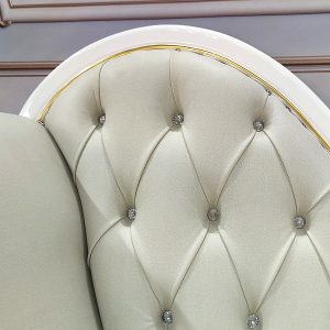 Ghế trường kỷ bằng gỗ nguyên khối kiểu châu Âu Phòng ngủ kiểu châu Âu đi văng vải đẹp phòng khách phòng nhỏ ghế tựa giường sofa sang trọng nhẹ - Hình 3