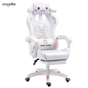 Ghế Văn Phòng 2024 Ghế Chơi Game Mới Màu Hồng Cô Gái Dễ Thương Ghế Máy Tính Nâng Được Ghế Xoay Mỏ Neo Ghế Văn Phòng Trực Tiếp