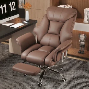 Ghế Văn Phòng Da Máy Tính Ghế Chaise Chơi Game Chống Bẹp Đầu Phòng Ngủ Ghế Điều Hành Văn Phòng Đọc Chỗ Để Chân Silla De Oficina Bàn Nội Thất - Hình 3