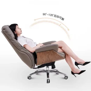 Ghế văn phòng da thật Chaise Gaming Recliner Ghế máy tính tiện dụng Di động cho PC Ghế bành Silla Giratoria 보조의자 사무실 의자 - Hình 4