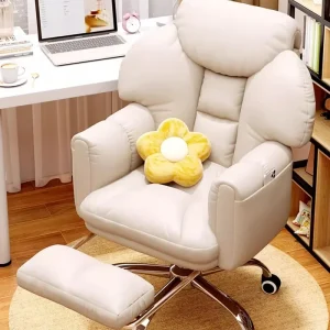 Ghế Văn Phòng Di Động Công Thái Ghế Văn Phòng Màu Be Để Chân Nhà Chơi Game Ghế Văn Phòng Chiều Cao Mở Rộng Sillas De Oficina Bộ Bàn Ghế Sân Vườn - Hình 2