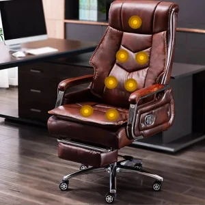Ghế Văn Phòng phong cách Châu Âu Nâng Ghế Văn Phòng Nội Thất Văn Phòng Hiện Đại Ghế Da Máy Tính Nhẹ Ghế Chơi Game Cao Cấp Ngả Ghế Massage - Hình 4