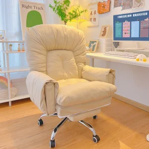 Ghế Văn Phòng Vải phong cách Châu Âu Ghế Văn Phòng Tại Nhà Ghế Máy Tính Lười Thoải Mái Ghế Sofa Ít Vận Động Phòng Ngủ Ghế Ngả Nội Thất Văn Phòng - Hình 2
