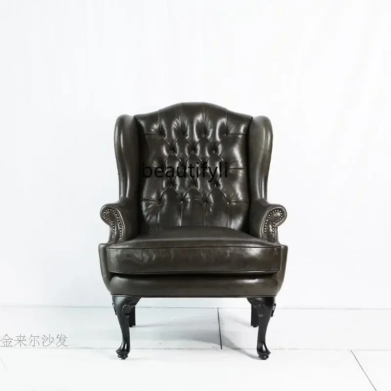 Ghế Wingback Ghế Sofa Da Đơn Mỹ Ghế Giải Trí Nội Thất Phòng Khách Bàn Đạp - Hình 3 Ghế Wingback Ghế Sofa Da Đơn Mỹ Ghế Giải Trí Nội Thất Phòng Khách Bàn Đạp - Hình 3