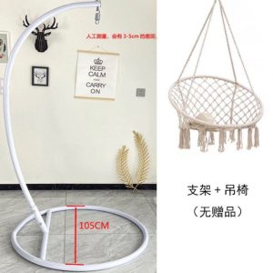 Ghế xích đu ban công ins lưới tua đỏ ghế treo nhà trong nhà giỏ treo ghế mây nôi lười ghế - Hình 2
