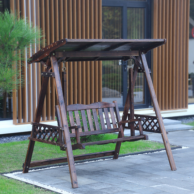 Ghế xích đu bằng gỗ rắn chắc chắn ngoài trời sân vườn ghế xích đu chống ăn mòn ghế gỗ treo nôi ghế võng treo giỏ xích đu Ghế xích đu bằng gỗ rắn chắc chắn ngoài trời sân vườn ghế xích đu chống ăn mòn ghế gỗ treo nôi ghế võng treo giỏ xích đu