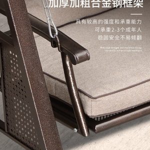 Ghế xích đu đơn xích đu sắt rèn sân vườn ghế xích đu biệt thự ngoài trời sân xích đu ban công ngoài trời - Hình 2