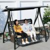 Ghế xích đu ngoài trời ban công treo ghế sân ngoài trời chống mưa Ghế bập bênh hợp kim nhôm chống nắng đôi ghế xích đu sắt rèn năng lượng mặt trời