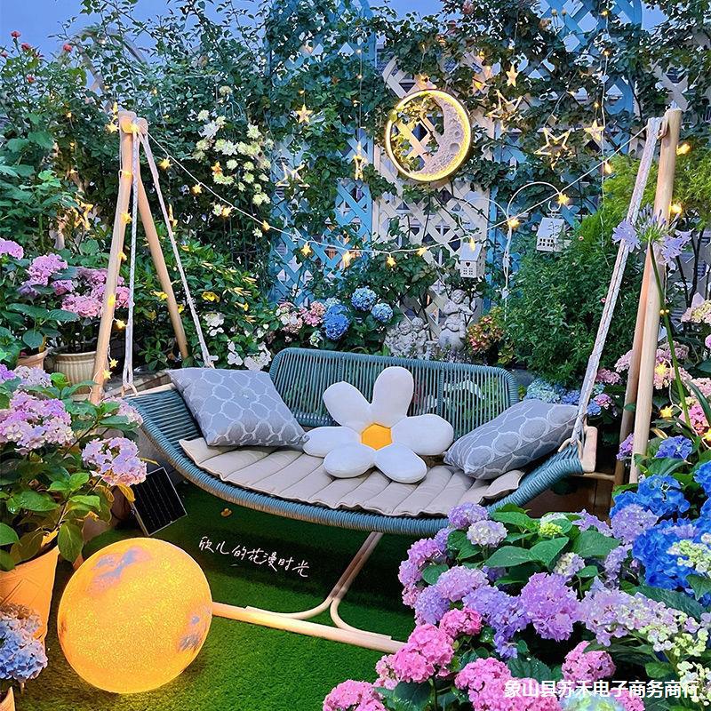 Ghế xích đu ngoài trời treo ban công sân vườn nhà võng giải trí giường xích đu ghế xích đu vườn xích đu ghế bập bênh - Hình 2 Ghế xích đu ngoài trời treo ban công sân vườn nhà võng giải trí giường xích đu ghế xích đu vườn xích đu ghế bập bênh - Hình 2