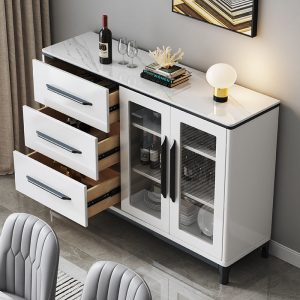 [Giảm giá lớn điên cuồng] Tủ đá phiến tủ bếp gia đình tối giản kiểu Ý tủ để đồ bộ đồ ăn tủ để đồ - Hình 2