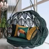 Giỏ treo đu đôi ghế treo ngoài trời lười biếng ghế bập bênh chống nắng chống thấm nước Bắc Âu