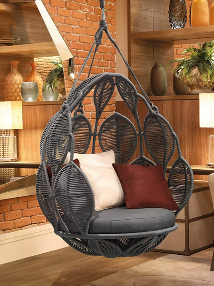 Giỏ treo đu đôi ghế treo ngoài trời lười biếng ghế bập bênh chống nắng chống thấm nước Bắc Âu - Hình 2 Giỏ treo đu đôi ghế treo ngoài trời lười biếng ghế bập bênh chống nắng chống thấm nước Bắc Âu - Hình 2