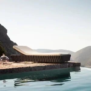 Giường Ngoài Trời Mây Tròn Biệt Thự Bắc Âu Sân Ghế Salon Giải Trí Ghế Mây Ngoại Ô Bể Bơi Sáng Tạo Sofa Ban Công - Hình 4