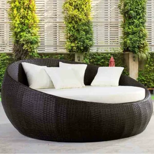 Giường Ngoài Trời, Sân Biệt Thự, Giải Trí, Giường Mây B&B, Sân Thượng Che Nắng, Nghỉ Trưa, Giường Mây Tròn, Giường Nội Thất Sân Vườn - Hình 2