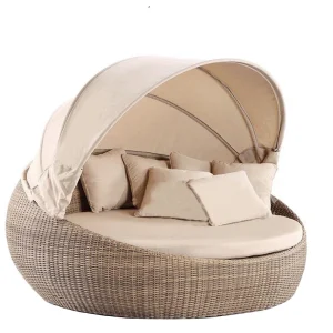 Giường Ngoài Trời, Sân Biệt Thự, Giải Trí, Giường Mây B&B, Sân Thượng Che Nắng, Nghỉ Trưa, Giường Mây Tròn, Giường Nội Thất Sân Vườn