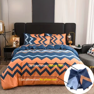 Giường ngủ 2/3 Túi Đựng Chăn Màn Bộ Chăn Ga Gối, dành Cho Nữ Hoàng Kích Thước Giường Đôi Thoải Mái Vỏ Chăn Bố Trí Microfiber Chăn Ga Gối Khăn Trải Bộ - Hình 2