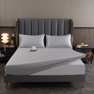 Giường ngủ Bộ đồ Giường bằng lụa tơ tằm tự nhiên được trang bị tấm trải Giường Queen King Size Kích thước Bộ đồ Giường bằng lụa cao cấp sang trọng - Hình 3