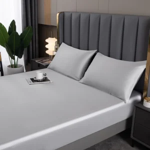 Giường ngủ Bộ đồ Giường bằng lụa tơ tằm tự nhiên được trang bị tấm trải Giường Queen King Size Kích thước Bộ đồ Giường bằng lụa cao cấp sang trọng - Hình 4