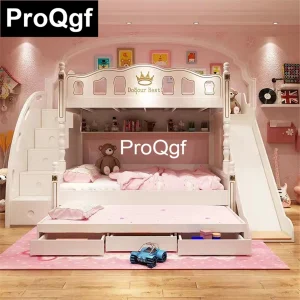 Giường ngủ Prodgf 1 Bộ Ins Trẻ Em Của Bạn Lâu Đài Lãng Mạn Lên Giường Phòng Ngủ