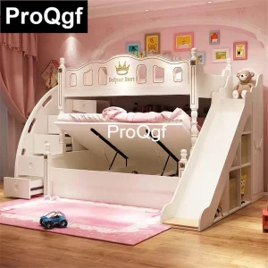 Giường ngủ Prodgf 1 Bộ Ins Trẻ Em Của Bạn Lâu Đài Lãng Mạn Lên Giường Phòng Ngủ - Hình 4