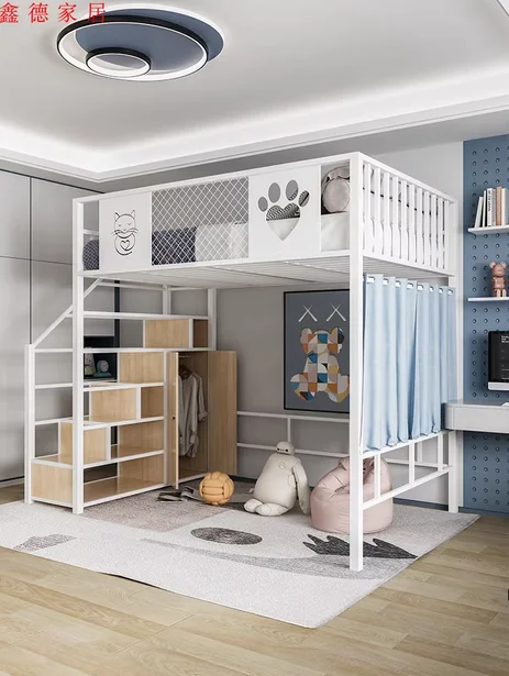 Giường ngủ Tủ thang sắt, Giường cao, Giường chung cư hiện đại, gầm bàn, không gian tiết kiệm điện, gác xép, Giường song công khung sắt Giường ngủ Tủ thang sắt, Giường cao, Giường chung cư hiện đại, gầm bàn, không gian tiết kiệm điện, gác xép, Giường song công khung sắt