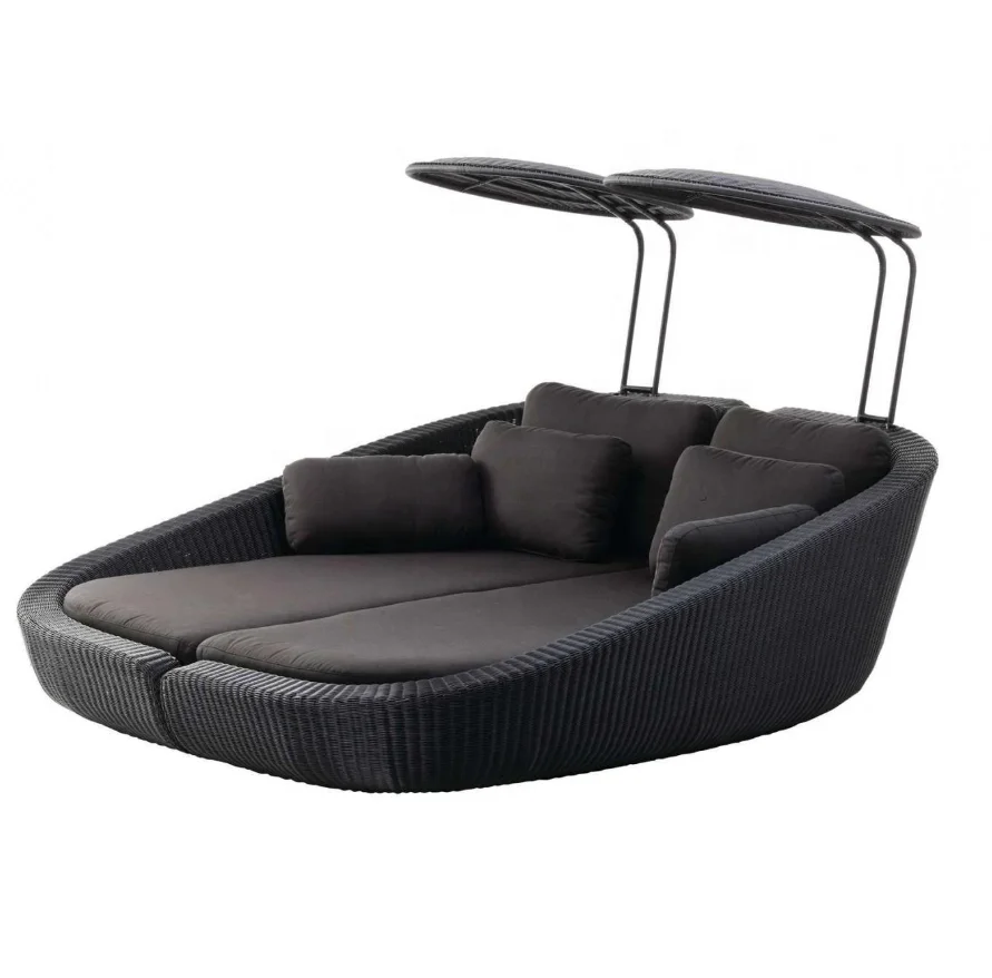 Giường phơi nắng ngoài trời Giường ngủ không thấm nước Bể bơi Mây Bãi biển Sun Lounger Canopy Patio Daybed - Hình 2 Giường phơi nắng ngoài trời Giường ngủ không thấm nước Bể bơi Mây Bãi biển Sun Lounger Canopy Patio Daybed - Hình 2