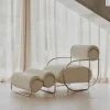 Hiện đại Tối giản Ghế phòng khách bằng vải nhung Ban công Khách sạn Ghế sofa đơn Thiết kế Ghế sofa bằng thép không gỉ cho phòng khách