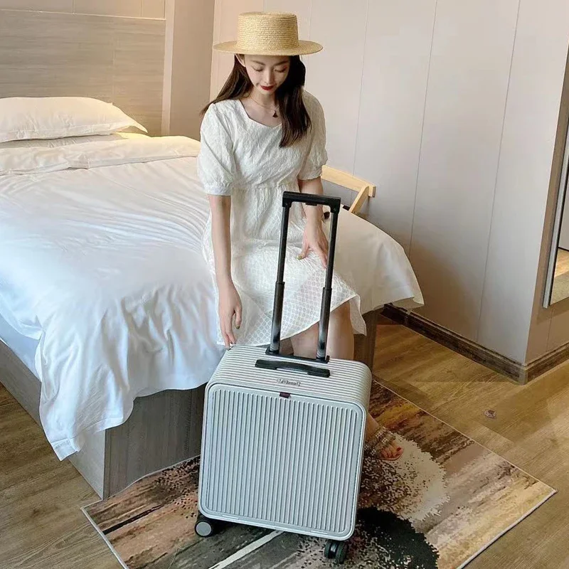 Hợp kim nhôm magie mở phía trước xe đẩy Vali lên máy bay 20 inch mở một bên 17 vali du lịch nam và nữ 24 hành lItaly - Hình 2 Hợp kim nhôm magie mở phía trước xe đẩy Vali lên máy bay 20 inch mở một bên 17 vali du lịch nam và nữ 24 hành lItaly - Hình 2