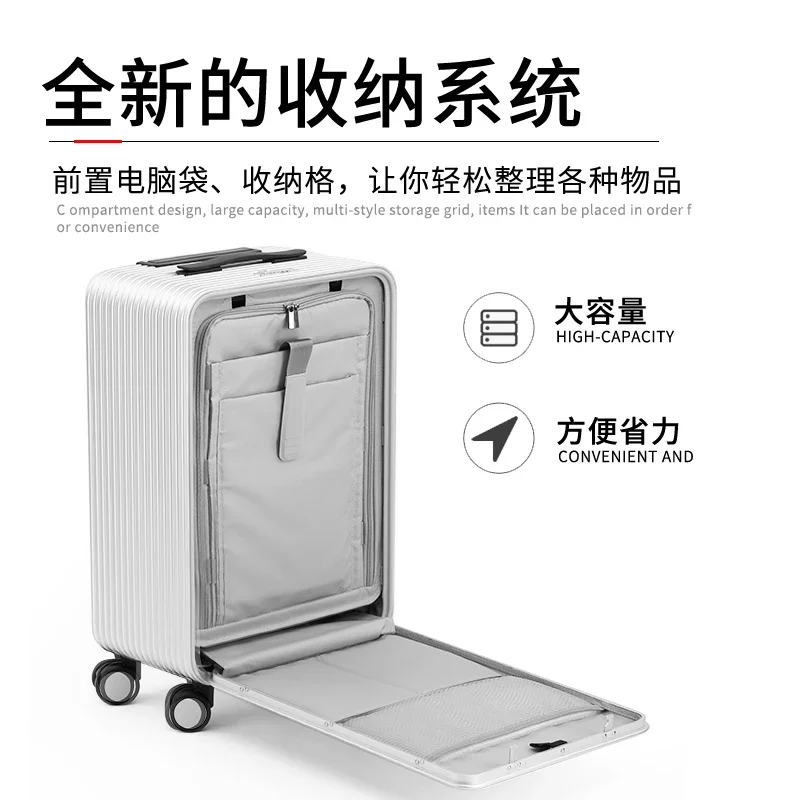 Hợp kim nhôm magie mở phía trước xe đẩy Vali lên máy bay 20 inch mở một bên 17 vali du lịch nam và nữ 24 hành lItaly - Hình 3 Hợp kim nhôm magie mở phía trước xe đẩy Vali lên máy bay 20 inch mở một bên 17 vali du lịch nam và nữ 24 hành lItaly - Hình 3