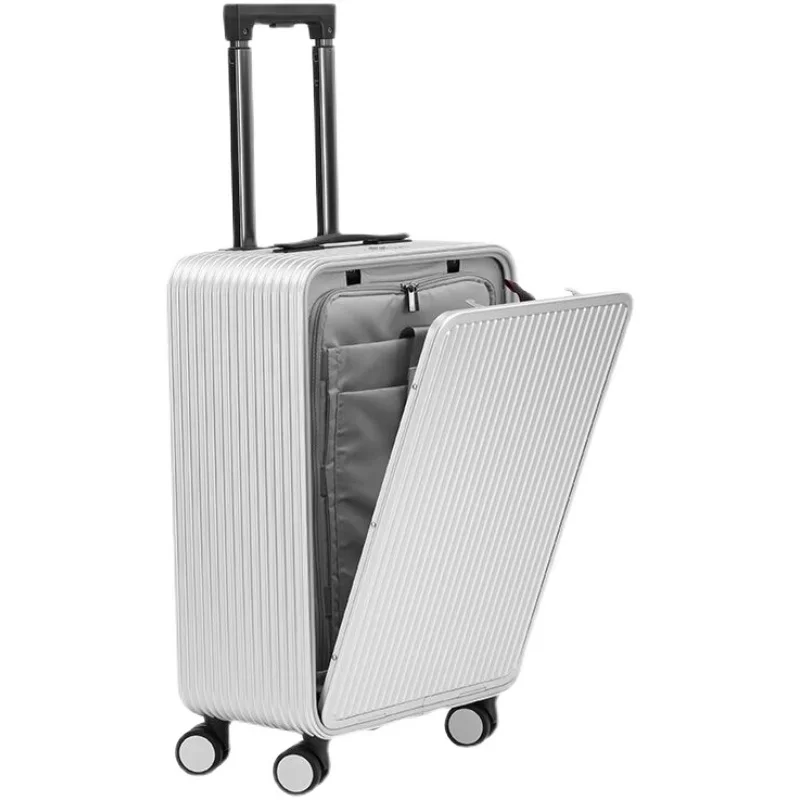 Hợp kim nhôm magie mở phía trước xe đẩy Vali lên máy bay 20 inch mở một bên 17 vali du lịch nam và nữ 24 hành lItaly Hợp kim nhôm magie mở phía trước xe đẩy Vali lên máy bay 20 inch mở một bên 17 vali du lịch nam và nữ 24 hành lItaly