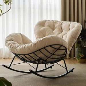 Kim Loại Trượt Patin Ghế Phòng Khách Đen Bắc Âu Người Lớn Chống Bẹp Đầu Ghế Phòng Khách Tầng Lười Muebles Para El Hogar Nội Thất Gia Đình - Hình 3