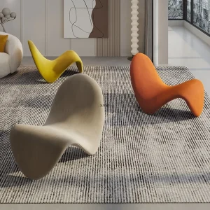 Lưỡi Ghế Người Lười Sofa Đơn Nhà Thiết Kế Mô Hình Phòng Khách Ban Công Nằm Giải Trí Sáng Tạo Lưới Đỏ Ins Phong Cách Ghế Đơn - Hình 4
