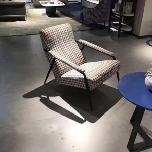 Mẫu Ghế Sofa Đơn Thép Carbon Bọc Vải Lanh Bắc Âu - Hình 2
