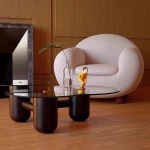 Mẫu Ghế Sofa Đơn Vải Lông Cừu Hình Đám Mây Kiểu Bắc Âu - Hình 4