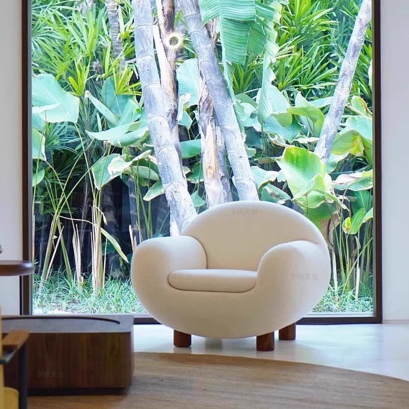 Mẫu Ghế Sofa Đơn Vải Lông Cừu Hình Đám Mây Kiểu Bắc Âu - Hình 5 Mẫu Ghế Sofa Đơn Vải Lông Cừu Hình Đám Mây Kiểu Bắc Âu - Hình 5