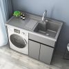 Máy giặt tích hợp tủ ban công máy giặt tủ kết hợp không gian chậu nhôm đồng hành chậu rửa chậu rửa khe hồ bơi