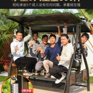 Mây ngoài trời xích đu sân nhà ngoài trời ghế treo giỏ treo giải trí sân vườn biệt thự ban công ghế xích đu xích đu - Hình 2