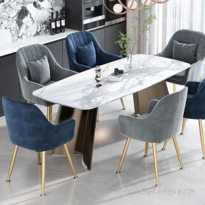 Miễn Phí Vận Chuyển Bắc Âu Ghế Giải Trí Phòng Ăn Phòng Khách Phòng Ngủ Tựa Lưng Ghế Trang Điểm Bàn Văn Phòng Máy Tính Ghế Bành - Hình 4