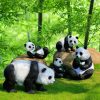 Mô phỏng ngoài trời gấu trúc khổng lồ sợi thủy tinh gia cố nhựa thủ công mỹ nghệ mô phỏng vườn thú rừng điêu khắc sân vườn trang trí đồ trang trí