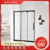 Một hình dạng cực kỳ hẹp phòng tắm ba liên kết phòng tắm vách ngăn kính đơn giản phòng tắm hộ gia đình tùy chỉnh tách khô và ướt