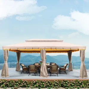 Ngoại thất sân vườn 4M * 3M Tán ngoài trời Tiệc cưới Lều vườn Gazebo Pavilion Phục vụ các sự kiện để dựng lều và quầy hàng Tấm che nắng - Hình 2