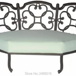 Ngoại thất sân vườn cao cấp Ghế sofa sân vườn Bán Nguyệt Bộ ghế sofa sân thượng ngoài trời bằng nhôm đúc chống gỉ chống thấm cho sân hiên, khách sạn - Hình 3