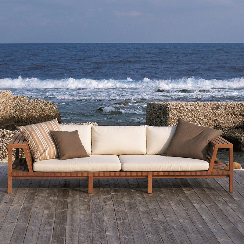 Ngoại thất sân vườn đồ gỗ tếch Phật Sơn Ghế sofa ngoài trời Phong cách Châu Âu Khách sạn Sân giải trí gỗ nguyên khối Kết hợp ghế sofa hình chữ L - Hình 2 Ngoại thất sân vườn đồ gỗ tếch Phật Sơn Ghế sofa ngoài trời Phong cách Châu Âu Khách sạn Sân giải trí gỗ nguyên khối Kết hợp ghế sofa hình chữ L - Hình 2