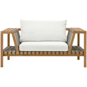 Ngoại thất sân vườn đồ gỗ tếch Phật Sơn Ghế sofa ngoài trời Phong cách Châu Âu Khách sạn Sân giải trí gỗ nguyên khối Kết hợp ghế sofa hình chữ L - Hình 4